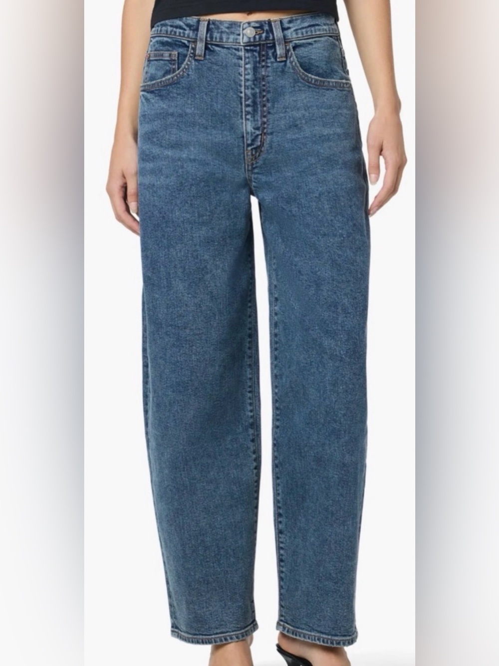 Hudson Tucker barrel Blue Denim with Contrast Topstitching